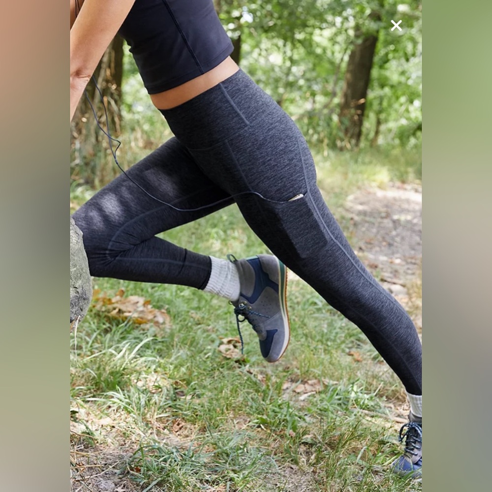 NWT Aerie The Hugger Pocket Leggings Heathered Navy Small
